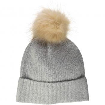 PIECES Pcdiana Wool Hood Noos, Gorro de Punto para Mujer, Gris Light Grey Melange, Talla única