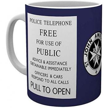 GB Eye - Taza con Texto en inglés Doctor Who Tardis Sign