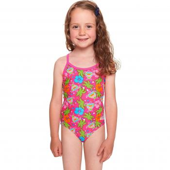 Zoggs Yaroomba – de carnaval Flores Traje de baño, color rosa/multicolor, 53,3 cm/tamaño 2