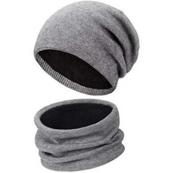 Wmcaps Conjunto de Bufanda y Gorro, Grueso Punto Calentar Beanie Sombrero Gorras y Bufanda de Suave Invierno para Hombre Mujer Corriendo Bicicleta Excursionismo Deportes