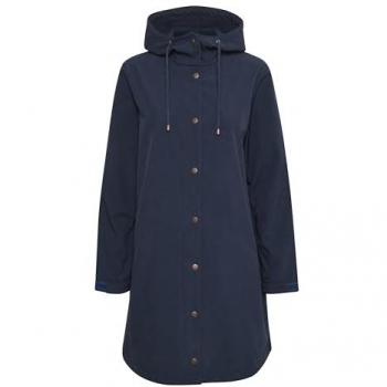 Cream Alia Women's Softshell Jacket - Relaxed Fit, Hooded, Mid-thigh Length Outerwear