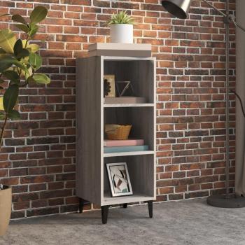 Aparador de madera de ingeniería 34,5x32,5x90 cm, Mueble de Almacenaje de Salón, Buffet para salón Moderno, Armario Auxiliar, Armario de Almacenamiento en color gris Sonoma