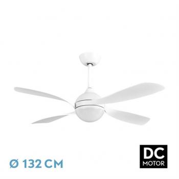 Ventilador de Techo LED Blanco 30W con Motor DC y Palas Retractiles