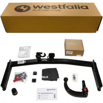 Enganche de remolque desmontable Westfalia 305206900113 para Audi A4 Avant/Limousine (B6) y Audi A4 Cabrio con kit de conexión eléctrica de 13 pines
