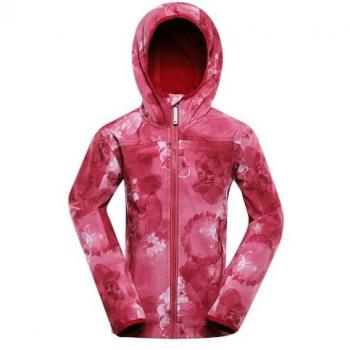 Alpine Pro Hooro Children's Softshell Jacket Red