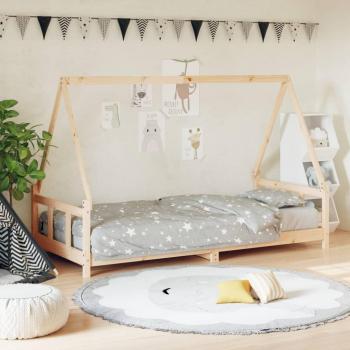 Estructura de cama infantil madera maciza de pino 90x190 cm Vidaxl Marrón