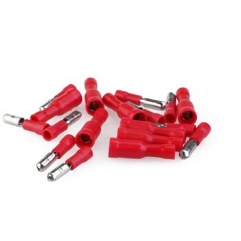 UEETEK Macho y hembra Crimp Solderless bala conectores eléctricos de la encrespadura 50pcs Terminal conector incluido