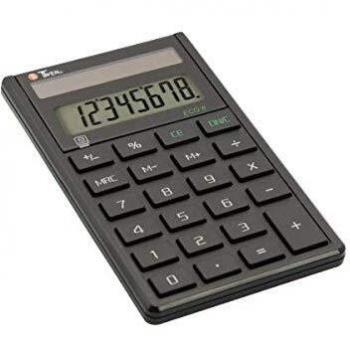 Calculadora de escritorio Solar ECO 8, LCD 8 dígitos, color negro