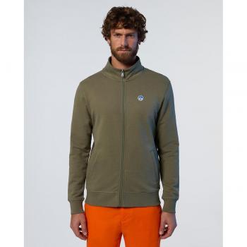 North Sails - Sudadera de hombre algodón orgánico con cremallera, Jersey Con Cremallera Basic