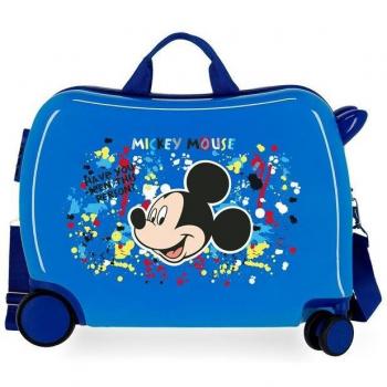 Disney Mickey Mouse Maleta de Cabina Infantil Rígida 2 Ruedas Multidireccionales con Capacidad de 34L
