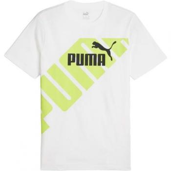 Camiseta Puma Power Graphic Blanco/Amarillo Hombre