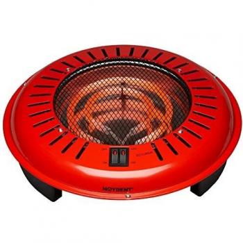 HAYDENT Brasero eléctrico con 3 Niveles de Potencia: 330W, 500W y 800W, Tubos de Cuarzo y Cuerpo metálico para Ahorro de energía - Calentador brasero Interior en clásico Color Rojo