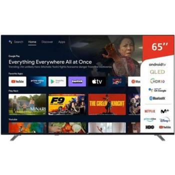 Televisor JVC QLED 4K UHD de 65'' con Android y Bluetooth, Clase E, Negro