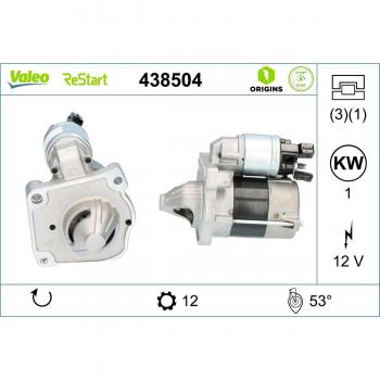 Motor de Arranque Valeo 438504 - Tipo: Motor de arranque, Marca: Valeo, Modelo: 438504