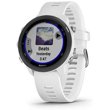 Garmin Forerunner 245 Music - Reloj con GPS para running con almacenamiento de música y funciones de entrenamiento, blanco