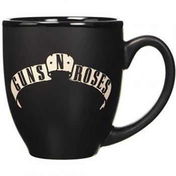 Guns N Roses Banner White Logo Black Coffee Tea Boxed Gift Engraved Mug Official
