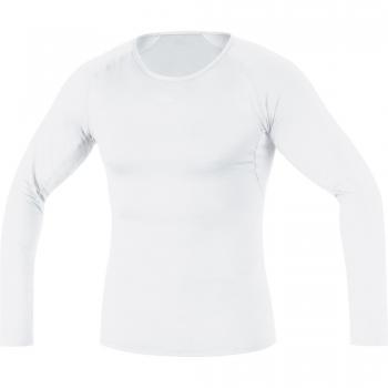 Gore Wear Men's Breathable Base Layer Thermo Long Sleeve Shirt - White, Large