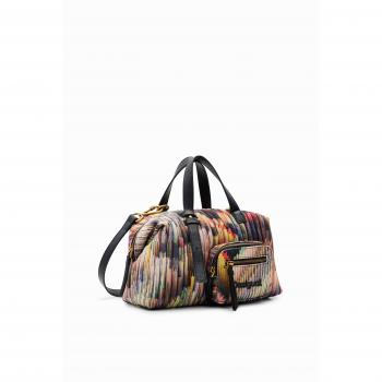 Bolso Bowling Mediano de Canvas Multicolor con Cremallera Desigual