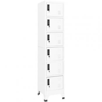 vidaXL Locker Cabinet White 38x40x180 cm Steel