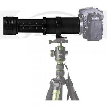 JINTU Cámara Lente MF Súper Telefotográfico de 420-800mm F/8.3-16 Montaje en T Compatible con Canon 4000D 2000D 1100D 1200D 1300D 200D 250D 1000D 800D 650D 750D 550D 80D 90D 60D 5D III IV 6D