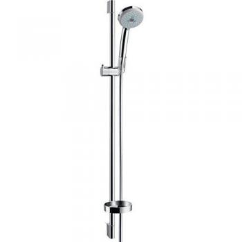 Hansgrohe 27655000 Croma 100 Multi Set de Ducha con Barra 90 cm y jabonera, Ahorro de Agua, 0,65 m