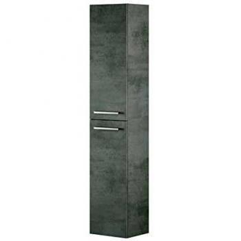 ARKITMOBEL Mueble de Baño con Dos Cajones y Espejo, Modulo Lavabo, Modelo Aruba, Acabado en Gris Cemento, Medidas: 80 cm