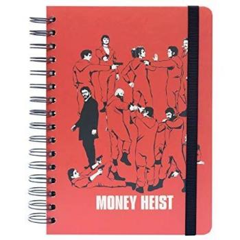 Cuaderno La casa de Papel - Cuaderno A5 - Cuaderno punteado | Bullet Journal - Cuaderno de notas - Bloc de notas A5 - Licencia oficial
