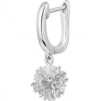 Piercing aro Sparkling Explosion de plata bañada en rodio