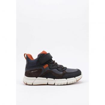 Botines de Niño GEOX J269XA 032ME J FLEXYPER C0944 BROWN-DK ORANGE con características impermeables, suela antideslizante, diseño ligero y cierre de velcro