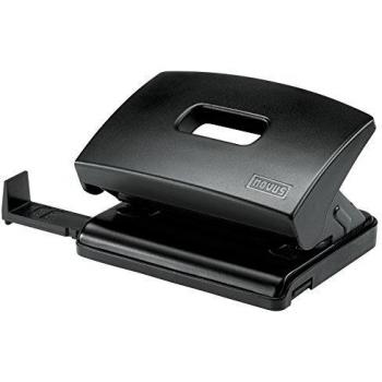 Taladro Novus C216 - Perforadora Económica con 16 hojas y Punzones 2 x 5,5 mm en Color Negro