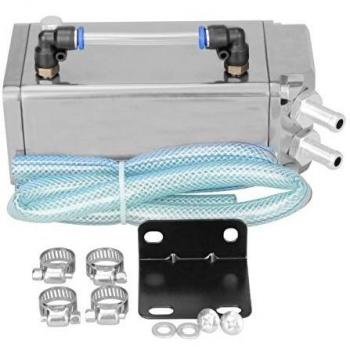 iglobalbuy Silver aluminio universal D1 coche cuadros Racing usiné en la masa Motor aceite Recuperador de aceite peut reniflard de depósito
