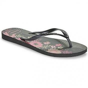 Havaianas Slim Organic Women's Flip Flops/Sandals in Black