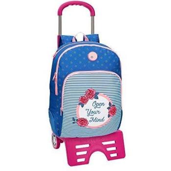 ROLL ROAD Rose Mochila doble compartimento, 44 cm, con carro