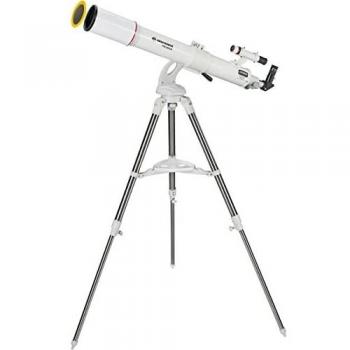 Bresser Telescopio Messier AR-90/900 Nano AZ con Montura azimutal y trípode de Acero Inoxidable