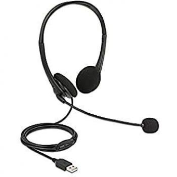 Auriculares Estéreo USB con Control de Volumen para PC y Notebook (Kabelgebunden, USB-A), Delock 27179