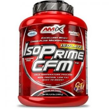 AMIX- Proteína Isolada, Isoprime CFM, Aislado de Proteína de Suero, Sabor Chocolate, Ayuda a la Recuperación Muscular, Proteína de Suero de Alta Pureza, 2 Kg