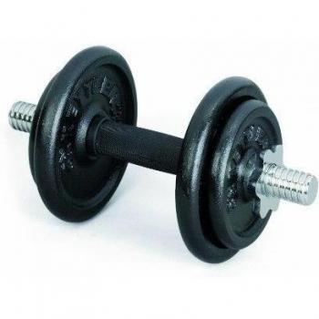 Kettler Kurzhantel Set Guss-Barra de Pesas, Color Plateado/Negro MANCUERNA Acero 10KG Aprox, Adultos Unisex, Talla Única