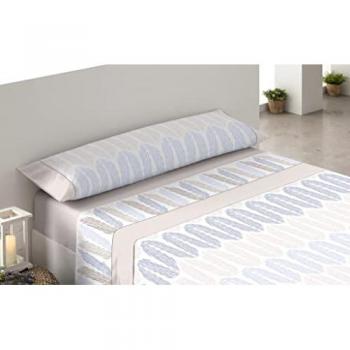 Juego de Sábanas Estampadas 3 Piezas Elipse Beige Cama 105cm Algodón Poliéster Primavera Verano