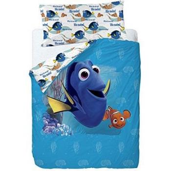 Disney Finding Dory Funda nórdica, Algodón-Poliéster, Azul, Cama 80/95