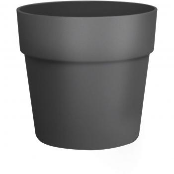 Maceta Redonda Vibia Straight 30 cm Antracita, Resistente al Gel/UV, Plástico Reciclado