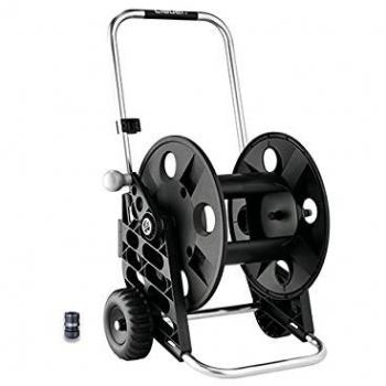 Carro Portamangueras Genius 60 Super Ego - Claber, capacidad para 60 metros de manguera, estructura resistente y duradera, ruedas grandes para fácil movilidad, sistema de enrollado automático, incluye manivela y soporte para
