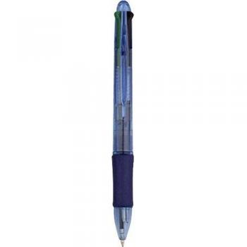 Q-Connect Bolígrafo 4 En 1 Tinta 4 Colores Retráctil -Con Sujeción De Caucho