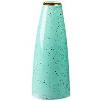Jarrón Redondo Stonecast Huevo de Pato 12.5 cm Azul Claro/Marrón - Paquete de 6 Piezas
