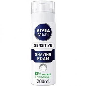 Nivea Men Sensitive Shaving Foam 200 ml - Gentle Formula for Sensitive Skin