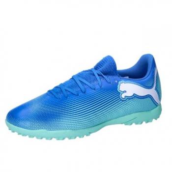 Puma Zapatillas Future 7 Play TT, Botas de Fútbol Multitaco y Terreno Duro, Unisex Adulto, Hyperlink Blue-Mint White, Talla 43 EU