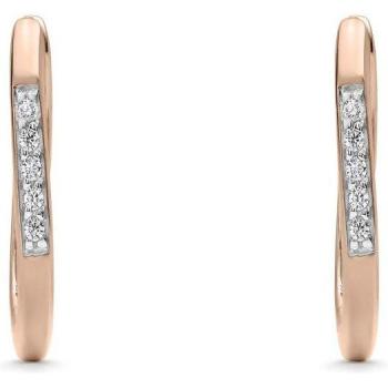 Pendientes criollas de plata bicolor con circonitas blancas.