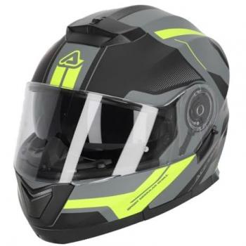 Acerbis Casco Modular Serel 2024 Negro-Gris-Amarillo Flúo