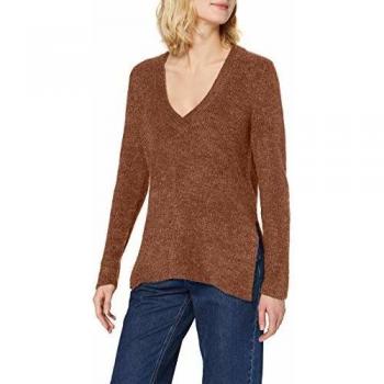Vila VIESHA Knit New V-Neck L/S Top Jersey, Naranja