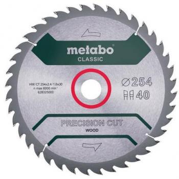 Metabo Hoja de sierra Precision Cut Wood - Classic, 254x30 D40 DI 20° /B (628326000)