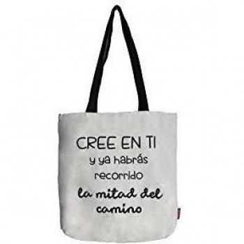 Hello-Bags B-003-creeenti, Bolso Tote Mujer, Crudo, 38 Cm